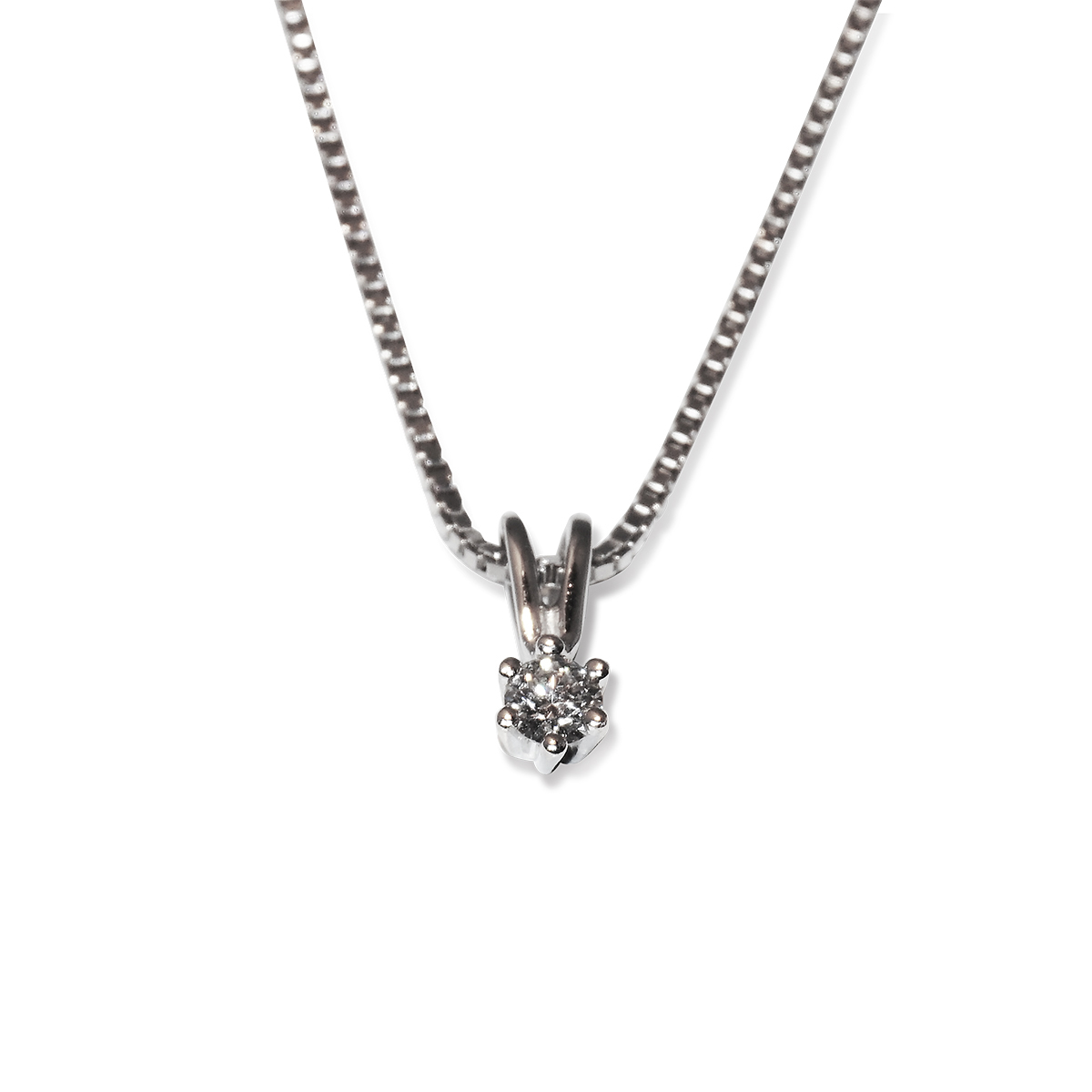 Haakonsen Ina anheng hvitt gull 0.08 ct