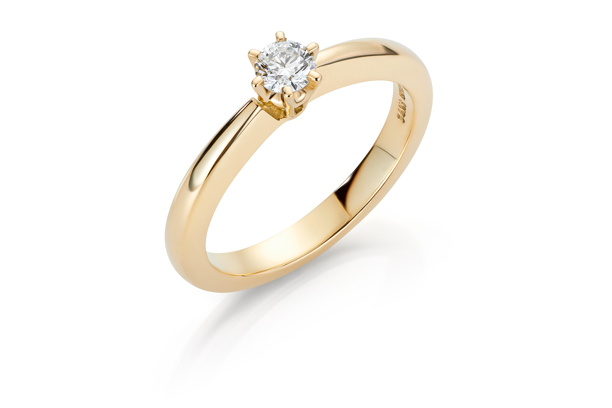 Haakonsen Helena enstensring i gull med diamant 0.20 ct.