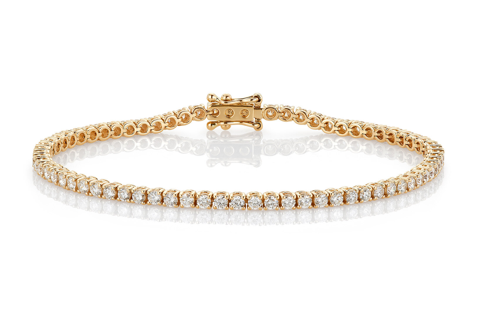 Haakonsen diamantarmbånd i gull 2.78 ct.