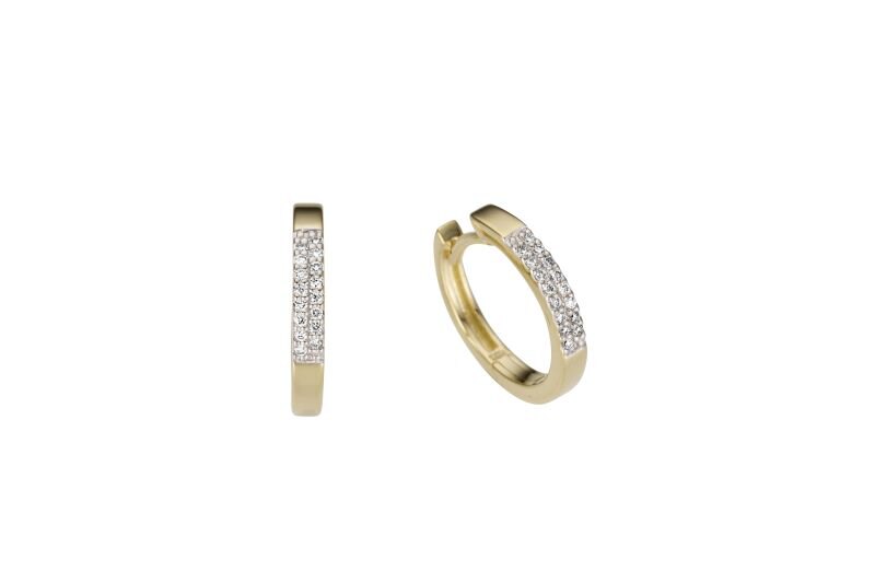 Haakonsen øreringer i gull med diamanter 0.10 ct. produktbilde