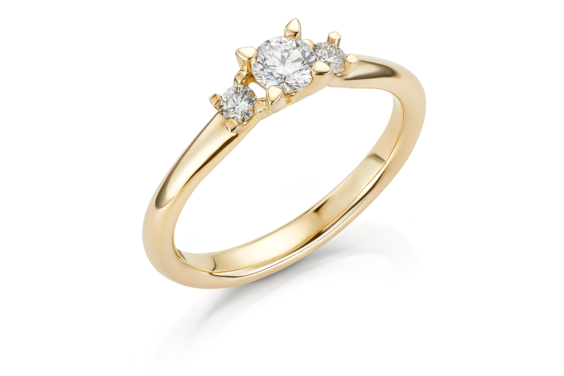 Haakonsen ring i gull med diamanter 0.44 ct.