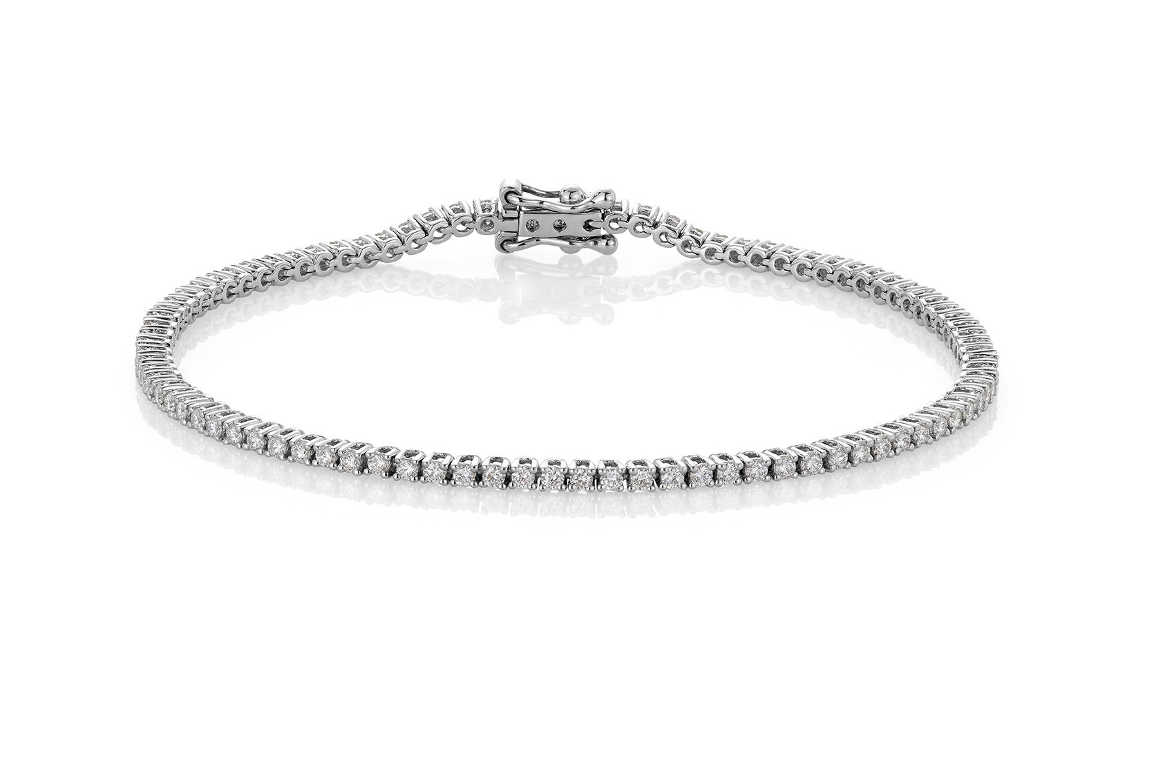 Haakonsen diamantarmbånd i hvitt gull 1.25 ct.