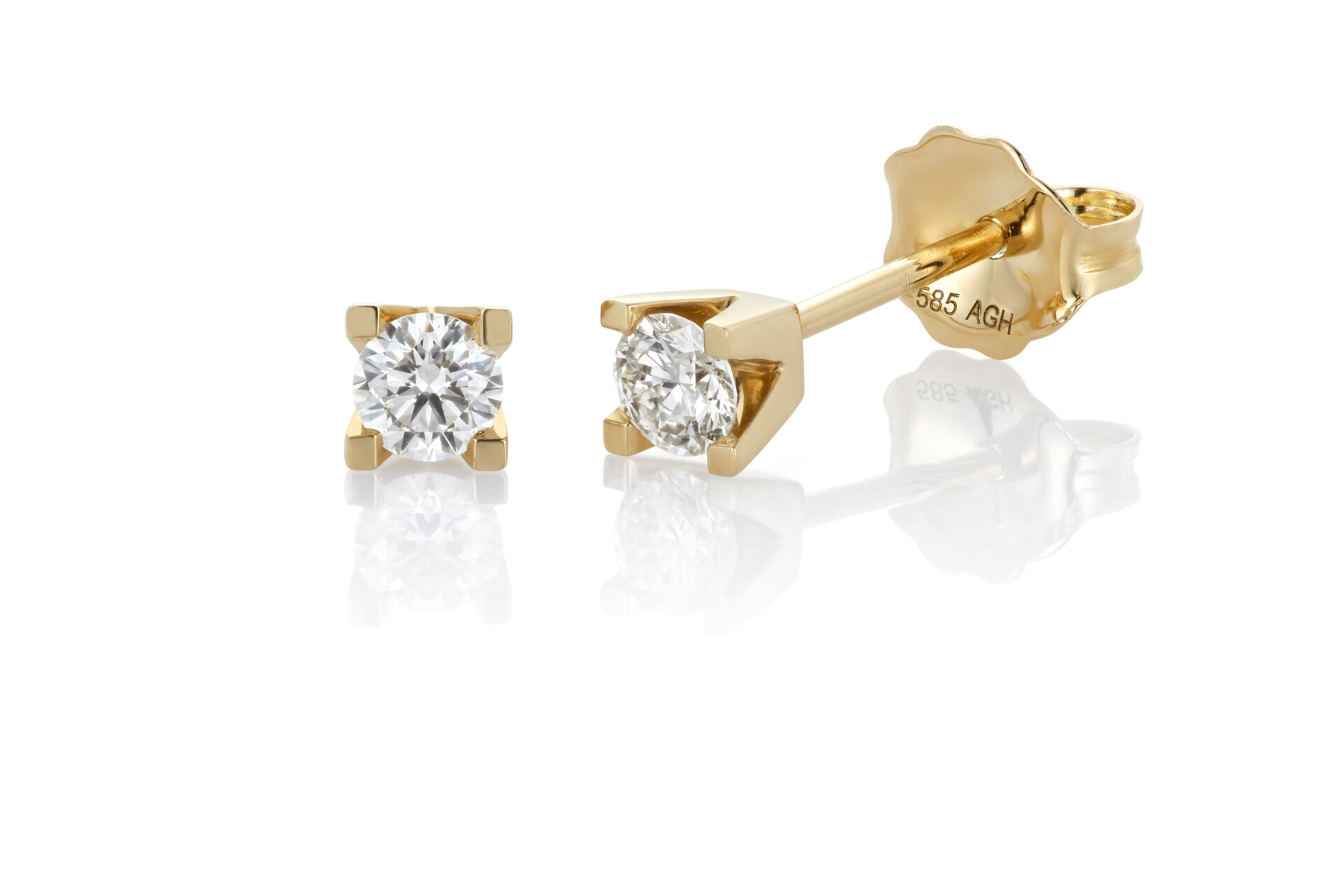 Haakonsen Kim diamant ørepynt i gull 0.30 ct.