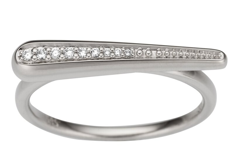 Haakonsen ring i hvitt gull med diamanter.