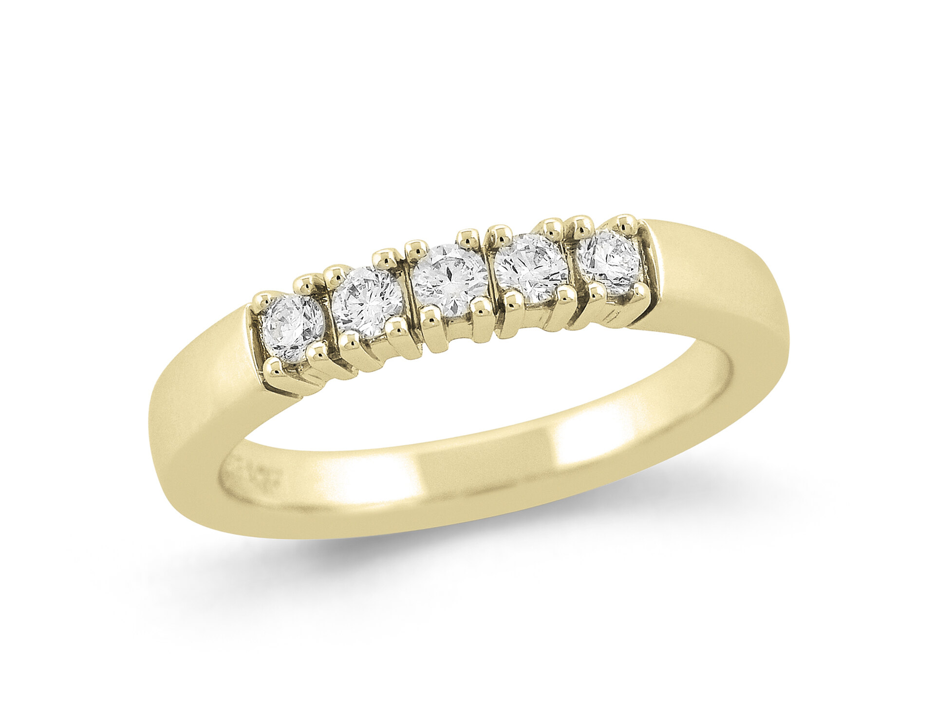 Haakonsen Kim alliansering i gull med diamanter 0.27 ct.