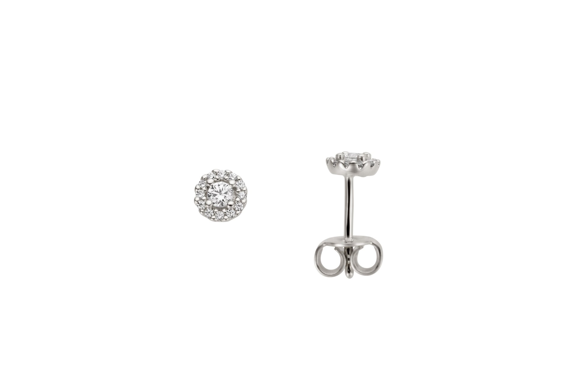 Haakonsen ørepynt i hvitt gull med diamanter 0.24 ct.